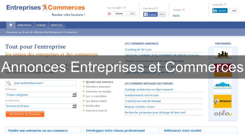 Annonces Entreprises et Commerces Annonces Entreprises et Commerces