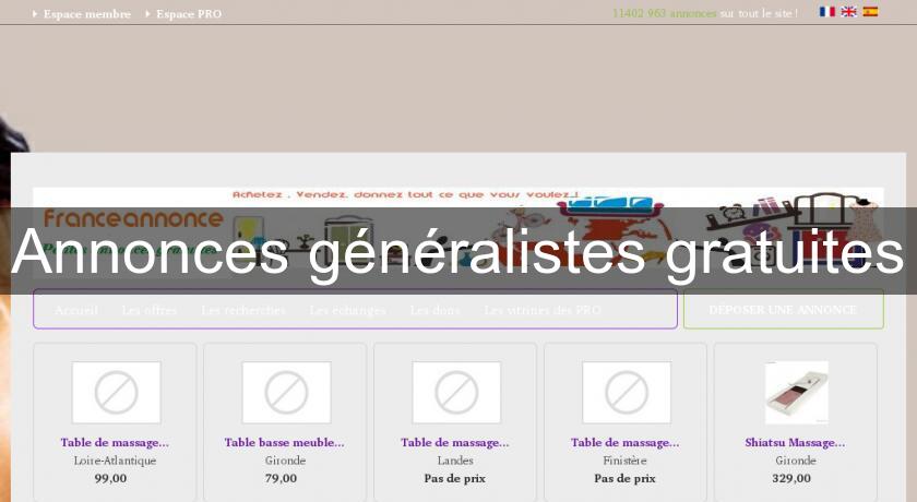 Annonces généralistes gratuites