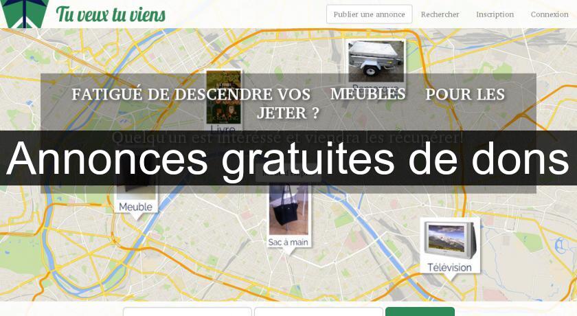 Annonces gratuites de dons Annonces gratuites de dons