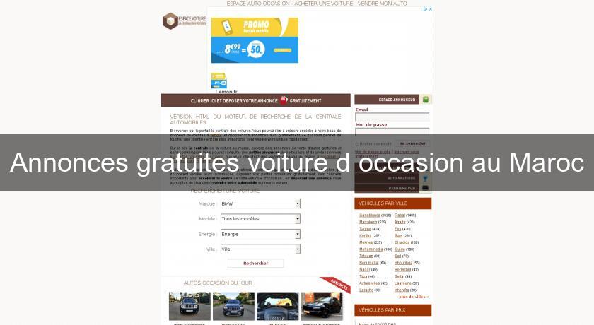 Annonces gratuites voiture d'occasion au Maroc