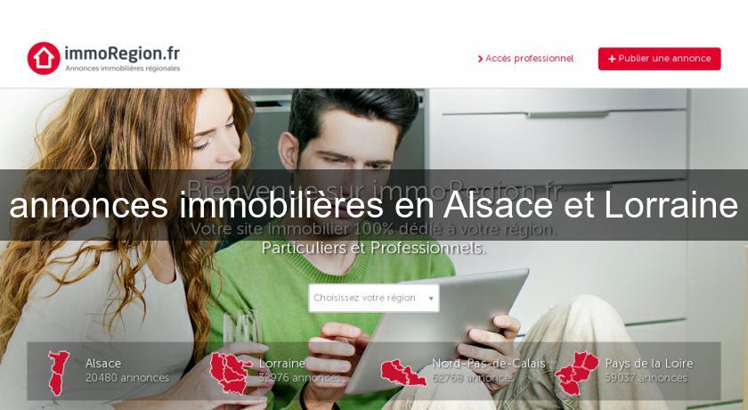 annonces immobilières en Alsace et Lorraine