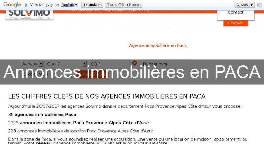 Annonces immobilières en PACA Annonces immobilières en PACA