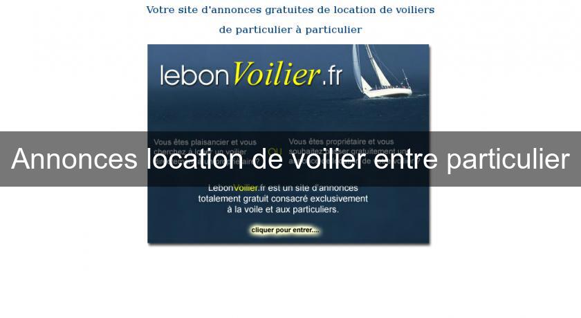 Annonces location de voilier entre particulier