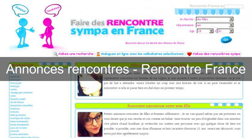 Annonces rencontres - Rencontre France Annonces rencontres - Rencontre France