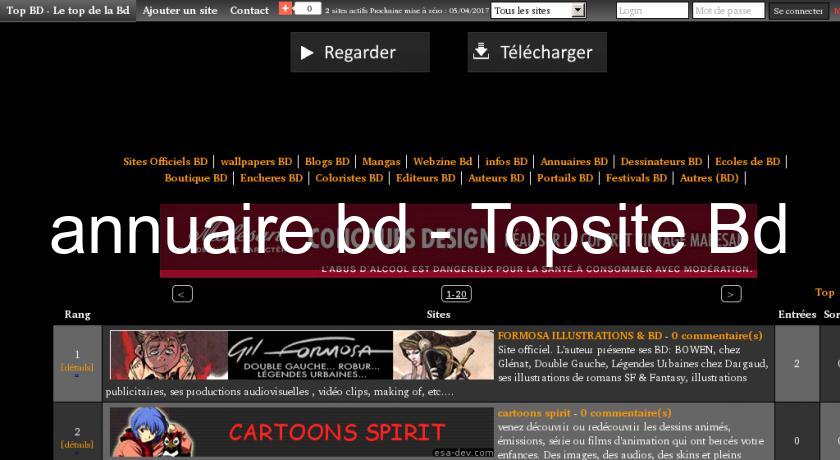 annuaire bd - Topsite Bd