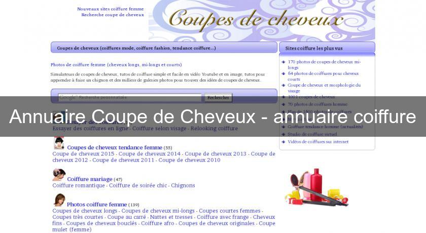 Annuaire Coupe de Cheveux - annuaire coiffure