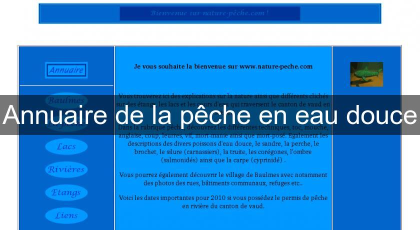 Annuaire de la pêche en eau douce Annuaire de la pêche en eau douce