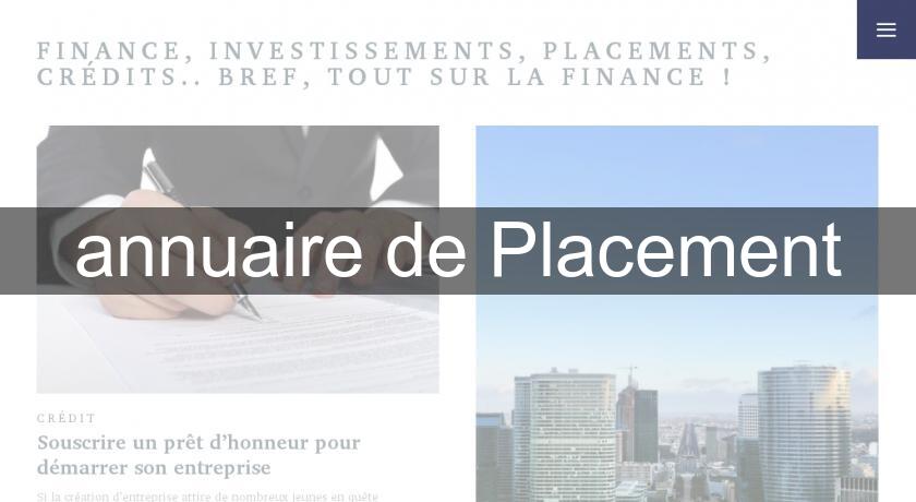 annuaire de Placement annuaire de Placement