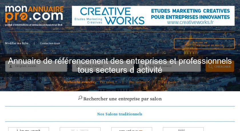 Annuaire de référencement des entreprises et professionnels tous secteurs d'activité Annuaire de référencement des entreprises et professionnels tous secteurs d'activité
