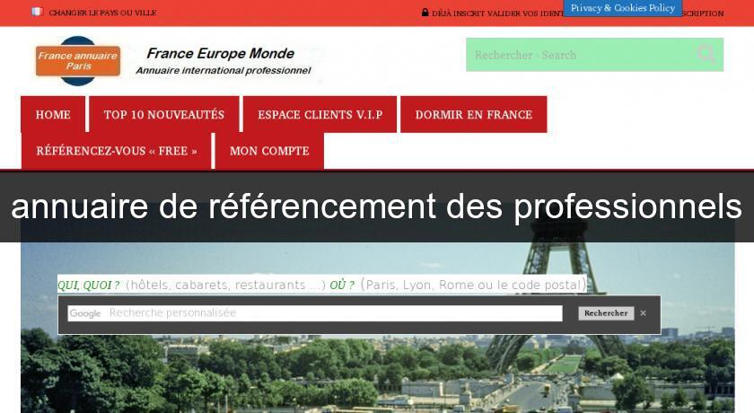annuaire de référencement des professionnels