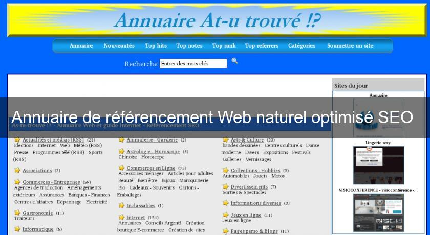 Annuaire de référencement Web naturel optimisé SEO Annuaire de référencement Web naturel optimisé SEO