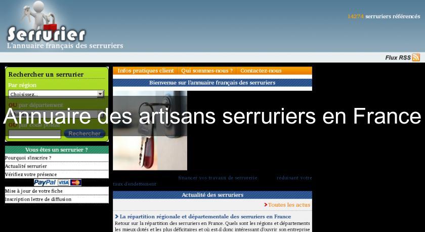 Annuaire des artisans serruriers en France Annuaire des artisans serruriers en France