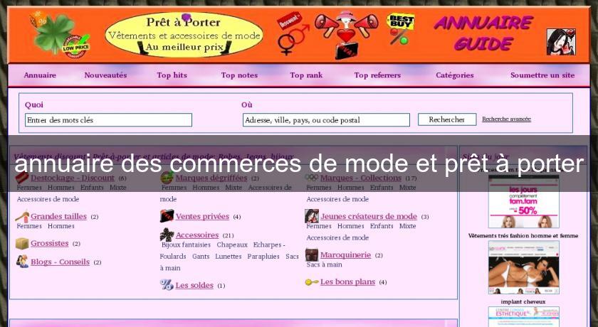 annuaire des commerces de mode et prêt à porter annuaire des commerces de mode et prêt à porter