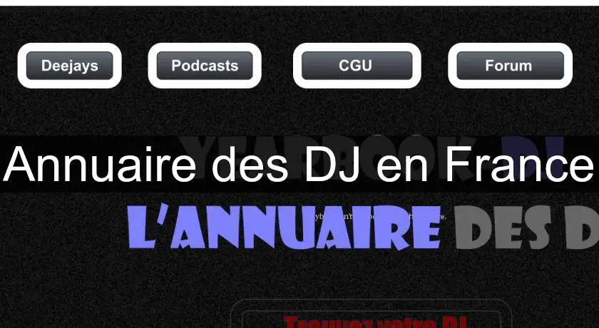 Annuaire des DJ en France
