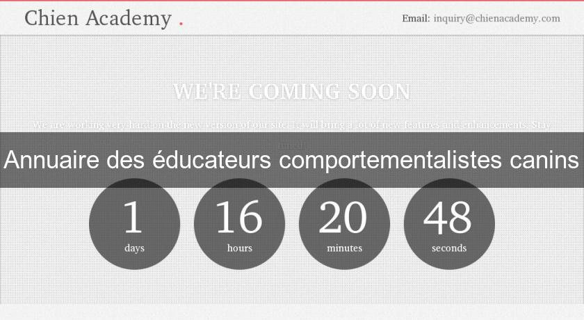Annuaire des éducateurs comportementalistes canins Annuaire des éducateurs comportementalistes canins