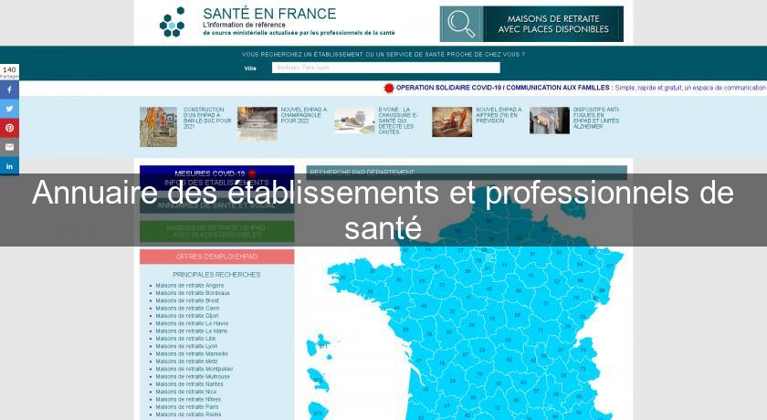 Annuaire des établissements et professionnels de santé