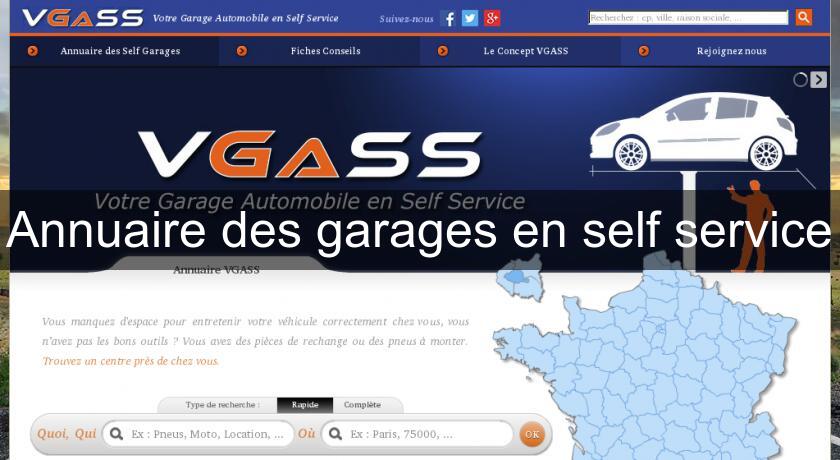 Annuaire des garages en self service