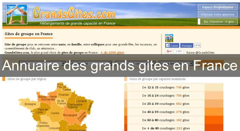 Annuaire des grands gites en France