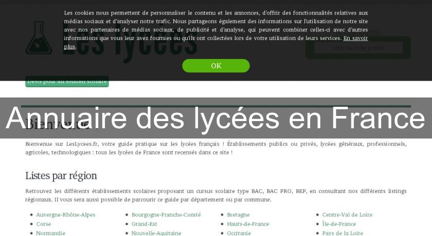 Annuaire des lycées en France