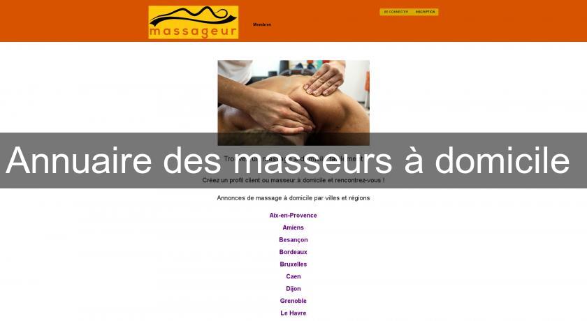 Annuaire des masseurs à domicile 