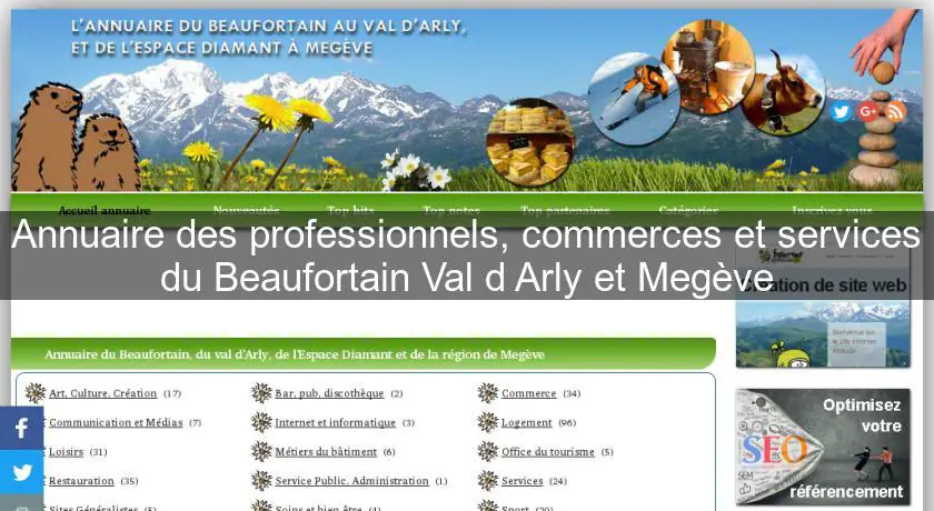Annuaire des professionnels, commerces et services du Beaufortain Val d'Arly et Megève