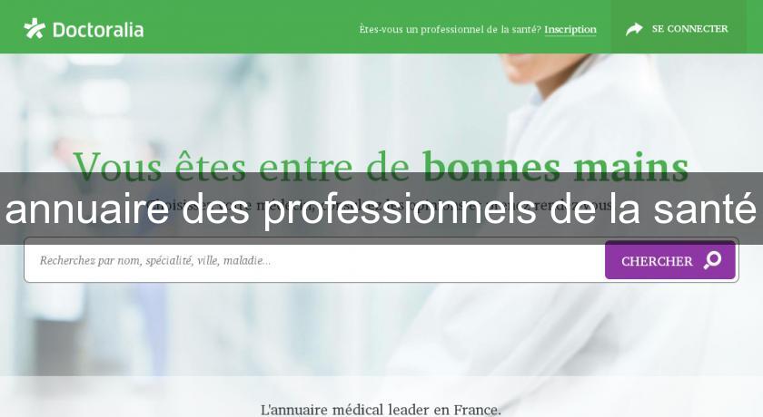 annuaire des professionnels de la santé