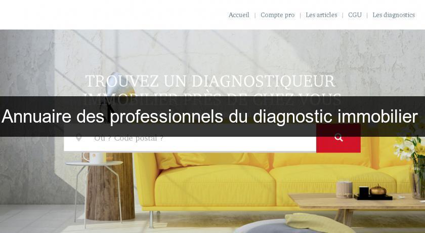 Annuaire des professionnels du diagnostic immobilier 