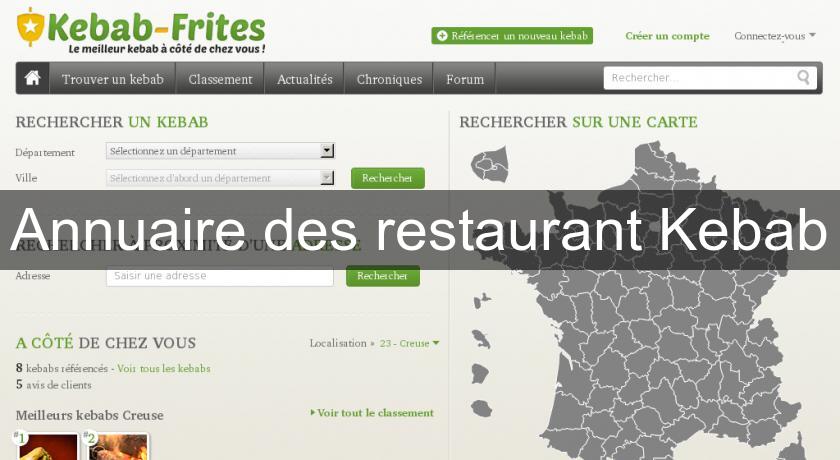 Annuaire des restaurant Kebab