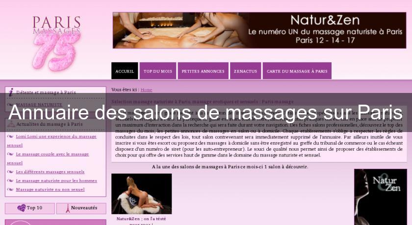 Annuaire des salons de massages sur Paris Annuaire des salons de massages sur Paris