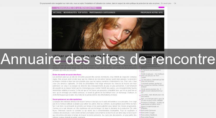 Annuaire des sites de rencontre Annuaire des sites de rencontre