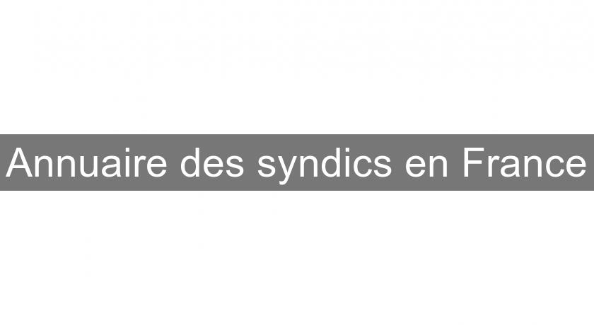 Annuaire des syndics en France Annuaire des syndics en France