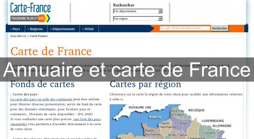 Annuaire et carte de France