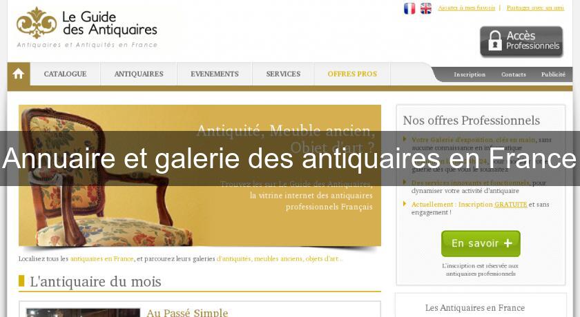 Annuaire et galerie des antiquaires en France