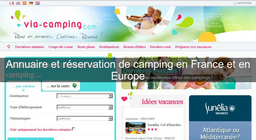 Annuaire et réservation de camping en France et en Europe Annuaire et réservation de camping en France et en Europe