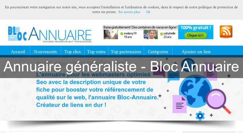 Annuaire généraliste - Bloc Annuaire Annuaire généraliste - Bloc Annuaire