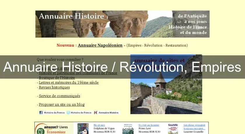 Annuaire Histoire / Révolution, Empires