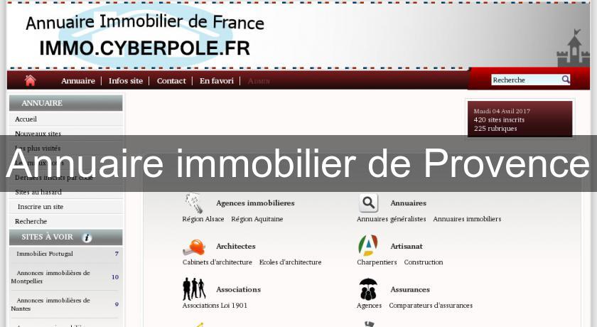 Annuaire immobilier de Provence Annuaire immobilier de Provence