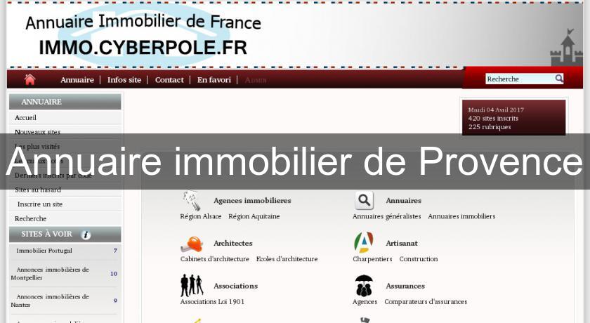 Annuaire immobilier de Provence