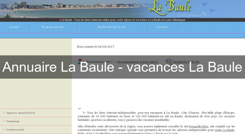 Annuaire La Baule - vacances La Baule