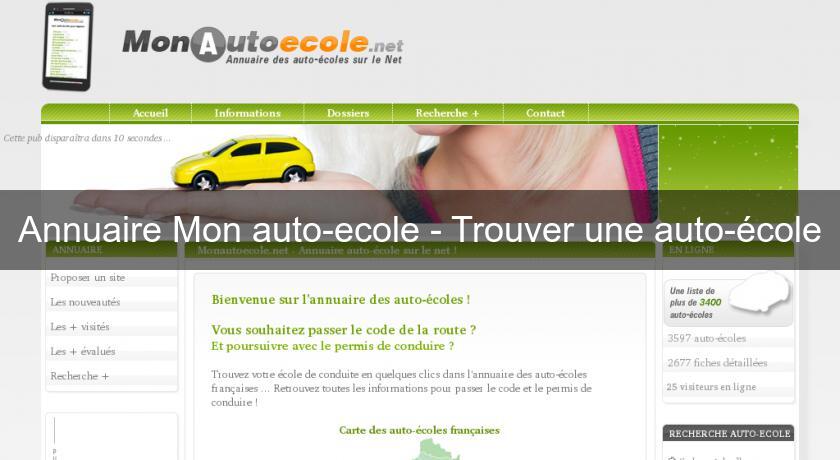 Annuaire Mon auto-ecole - Trouver une auto-école Annuaire Mon auto-ecole - Trouver une auto-école