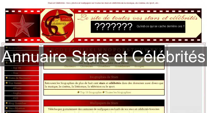 Annuaire Stars et Célébrités