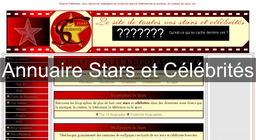 Annuaire Stars et Célébrités Annuaire Stars et Célébrités