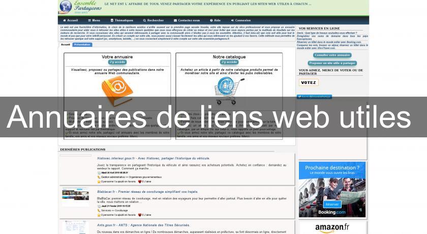 Annuaires de liens web utiles Annuaires de liens web utiles