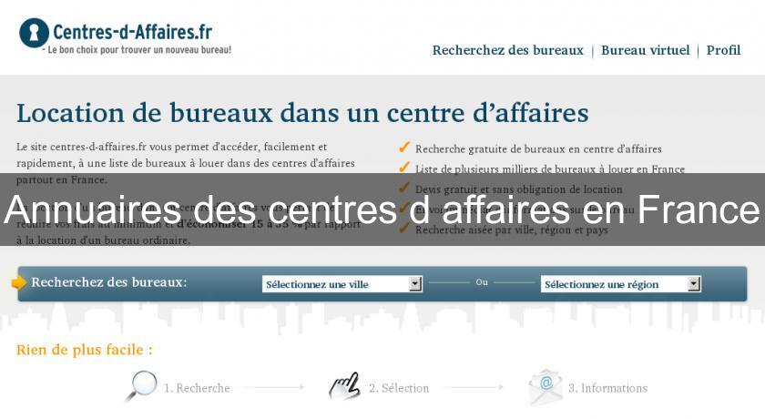 Annuaires des centres d'affaires en France