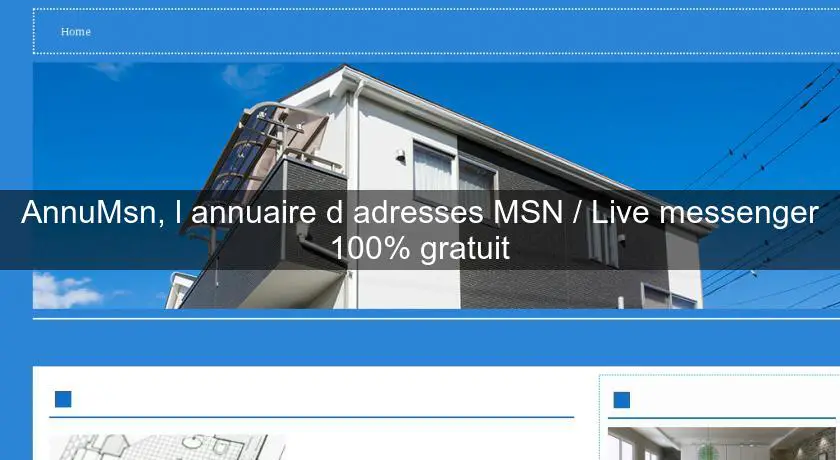 AnnuMsn, l'annuaire d'adresses MSN / Live messenger 100% gratuit