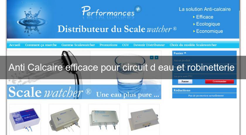 Anti Calcaire efficace pour circuit d'eau et robinetterie 