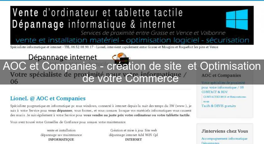 AOC et Companies - création de site  et Optimisation de votre Commerce 