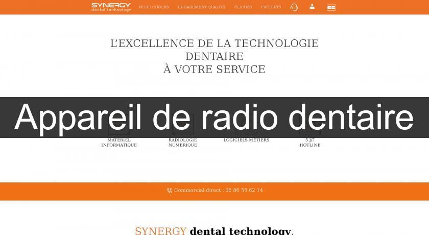 Appareil de radio dentaire