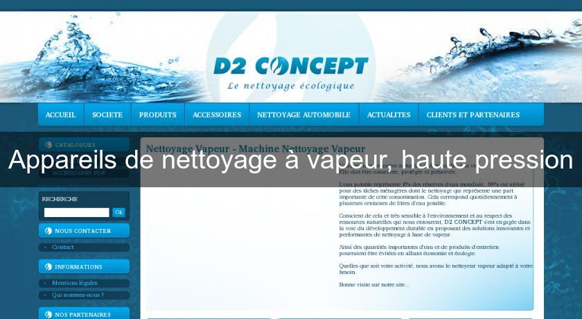 Appareils de nettoyage à vapeur, haute pression Appareils de nettoyage à vapeur, haute pression