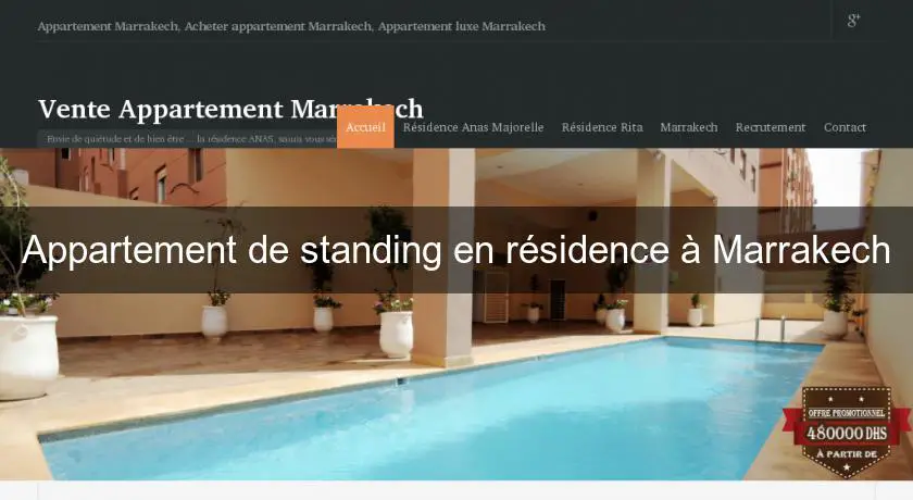 Appartement de standing en résidence à Marrakech